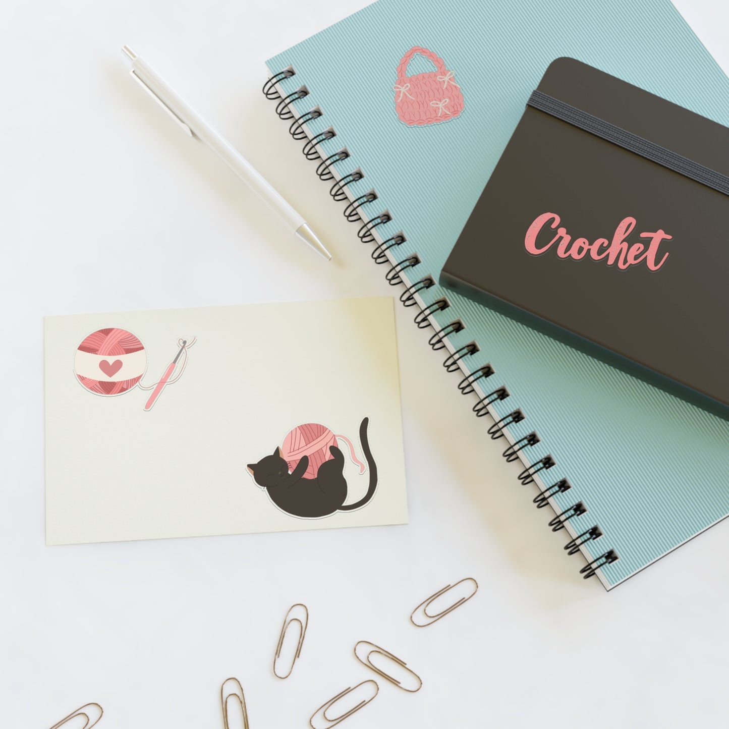 Crochet-Themed Sticker Sheets - Perfect for Crafters, Scrapbooking, DIY Projects, Gifts for Yarn Lovers, Home Decor