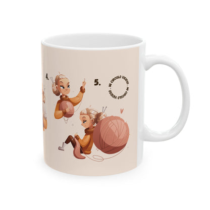 Hermosa taza tematica de crochet / Beautiful crochet themed mug